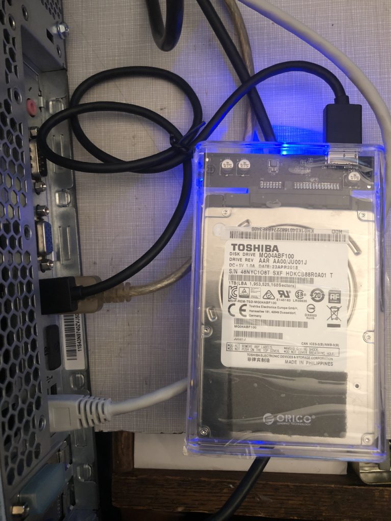 USB hard drive backup