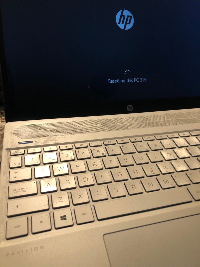 HP factory reset